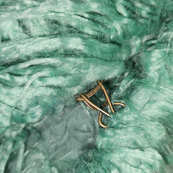 New Spell Designs Joplin Jacket Teal Penny Lane Trench Coat Faux Fur S Emerald - Picture 15 of 17